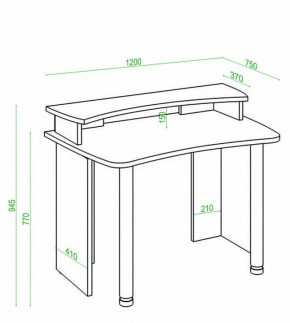 Стол компьютерный Домино Лайт СКЛ-Софт120+НКИЛ120 в Уфе - ufa.mebel24.online | фото 3