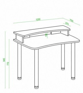 Стол компьютерный Домино Лайт СКЛ-Софт120МО+НКИЛ120 в Уфе - ufa.mebel24.online | фото 3