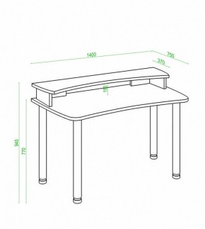 Стол компьютерный Домино Лайт СКЛ-Софт140МО+НКИЛ140 в Уфе - ufa.mebel24.online | фото 3