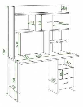 Стол компьютерный Домино Lite СКЛ-Прям130+НКЛХ-130 В в Уфе - ufa.mebel24.online | фото 2