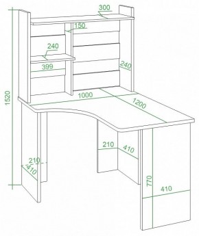 Стол компьютерный Домино Lite СКЛ-Угл120+НКЛ-100 в Уфе - ufa.mebel24.online | фото 2