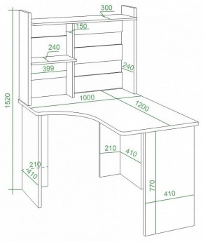 Стол компьютерный Домино Lite СКЛ-Угл120+НКЛ-100 в Уфе - ufa.mebel24.online | фото 2