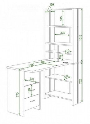 Стол компьютерный Домино Lite СТЛ-ОВ+С100Прям+ТЯЛ в Уфе - ufa.mebel24.online | фото 2