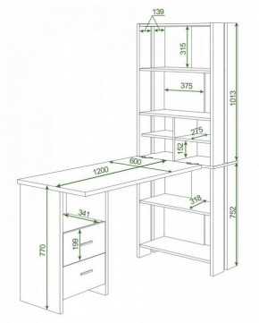 Стол компьютерный Домино Lite СТЛ-ОВ+С120Прям+ТЯЛ в Уфе - ufa.mebel24.online | фото 2