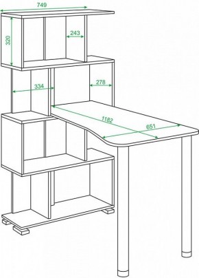 Стол компьютерный Домино нельсон СЛ-5-4СТ-2+БД+БЯ в Уфе - ufa.mebel24.online | фото 2
