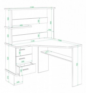 Стол компьютерный Домино СД-45 в Уфе - ufa.mebel24.online | фото 2