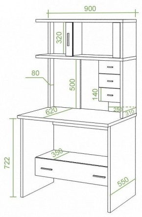 Стол компьютерный Домино СК-10М в Уфе - ufa.mebel24.online | фото 2