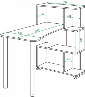 Стол компьютерный Домино СЛ-5-3СТ-2 в Уфе - ufa.mebel24.online | фото 2