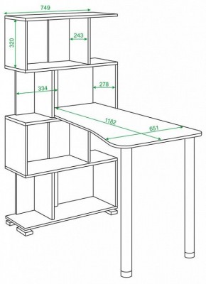 Стол компьютерный Домино СЛ-5-4СТ-2 в Уфе - ufa.mebel24.online | фото 2