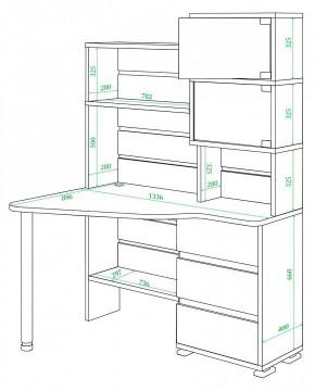 Стол компьютерный Домино СР-322 в Уфе - ufa.mebel24.online | фото 2