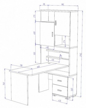 Стол компьютерный Домино СР-720/140 в Уфе - ufa.mebel24.online | фото 2