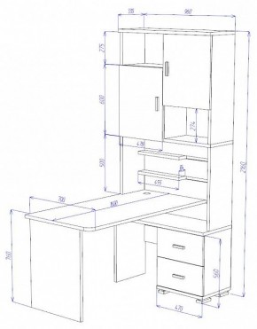 Стол компьютерный Домино СР-720/160 в Уфе - ufa.mebel24.online | фото 2