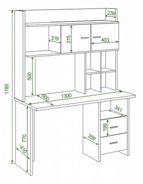Стол компьютерный Нельсон Lite СКЛ-Прям130+НКЛХ-130 в Уфе - ufa.mebel24.online | фото 2