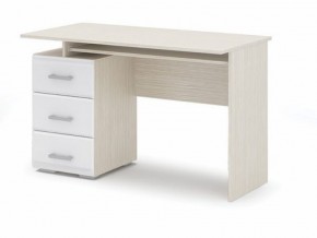 Стол компьютерный Симба Дуб белфорт-Белый глянец в Уфе - ufa.mebel24.online | фото 1