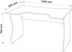 Стол компьютерный ВАРДИГ K1 120x82, антрацит/красный в Уфе - ufa.mebel24.online | фото 3