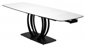 Стол MATERA 160 MARBLES KL-99 Белый мрамор матовый, итальянская керамика/ черный каркас, ®DISAUR в Уфе - ufa.mebel24.online | фото 8