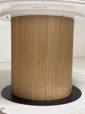 Стол MESA D120 цвет БЕЛЫЙ МРАМОР M326 / Каркас OAK, ®DISAUR в Уфе - ufa.mebel24.online | фото 4