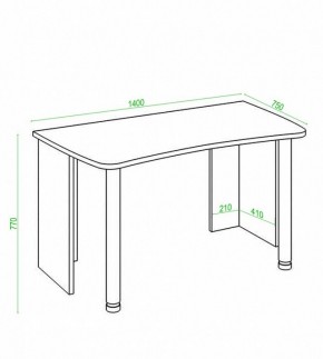 Стол офисный Домино Лайт СКЛ-Софт140 в Уфе - ufa.mebel24.online | фото 2