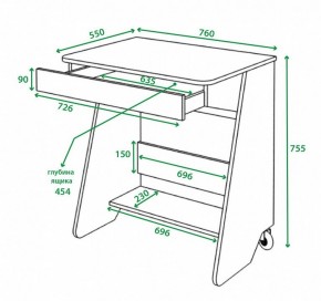 Стол письменный Домино СК-7 в Уфе - ufa.mebel24.online | фото 2