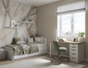 Стол письменный Ингар 2/5Т 140x75x55, дуб беленый/белый в Уфе - ufa.mebel24.online | фото 4
