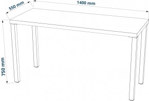 Стол письменный Ингар 2/ТТ 140x75x55, дуб беленый/белый в Уфе - ufa.mebel24.online | фото 3