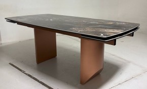 Стол ПУАНТО 200 TITANIUM LAWA NERO, керамика / МЕДЬ каркас М-City в Уфе - ufa.mebel24.online | фото 3