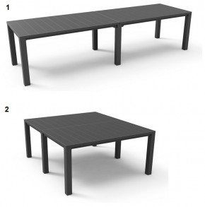 Стол раскладной Джули (Julie Double table 2 configurations) Графит в Уфе - ufa.mebel24.online | фото