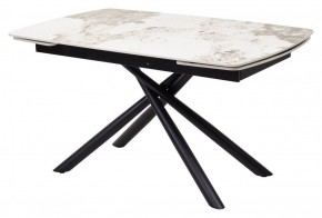 Стол RIVOLI 140 GLOSS LUXURY PANDORA SOLID CERAMIC / BLACK, ®DISAUR в Уфе - ufa.mebel24.online | фото 1