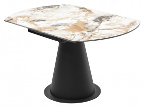 Стол TERAMO 135 GLOSS GRAND JADE SOLID CERAMIC, керамика, поворотн.механизм / Черный каркас, ®DISAUR в Уфе - ufa.mebel24.online | фото 11