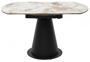 Стол TERAMO 135 GLOSS GRAND JADE SOLID CERAMIC, керамика, поворотн.механизм / Черный каркас, ®DISAUR в Уфе - ufa.mebel24.online | фото 16
