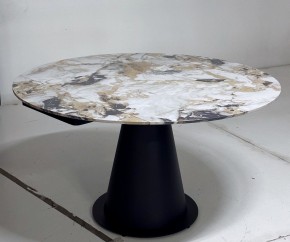 Стол TERAMO 135 GLOSS GRAND JADE SOLID CERAMIC, керамика, поворотн.механизм / Черный каркас, ®DISAUR в Уфе - ufa.mebel24.online | фото 5
