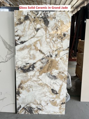 Стол TERAMO 135 GLOSS GRAND JADE SOLID CERAMIC, керамика, поворотн.механизм / Черный каркас, ®DISAUR в Уфе - ufa.mebel24.online | фото 7