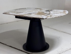 Стол TERAMO 135 GLOSS GRAND JADE SOLID CERAMIC, керамика, поворотн.механизм / Черный каркас, ®DISAUR в Уфе - ufa.mebel24.online | фото 9