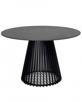 Стол TERNI 120 MATT BLACK MARBLE SOLID CERAMIC Черный мрамор матовый, керамика /Черн.каркас, ®DISAUR в Уфе - ufa.mebel24.online | фото 3