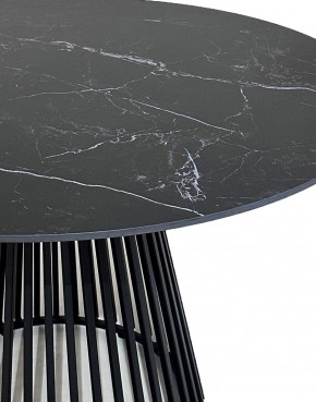 Стол TERNI 120 MATT BLACK MARBLE SOLID CERAMIC Черный мрамор матовый, керамика /Черн.каркас, ®DISAUR в Уфе - ufa.mebel24.online | фото 4