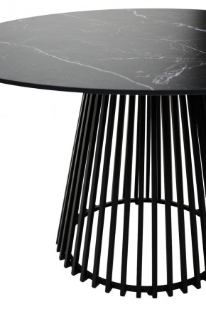 Стол TERNI 120 MATT BLACK MARBLE SOLID CERAMIC Черный мрамор матовый, керамика /Черн.каркас, ®DISAUR в Уфе - ufa.mebel24.online | фото 5