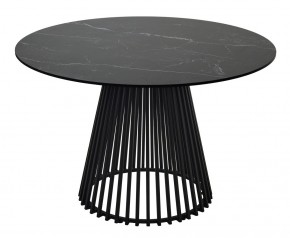 Стол TERNI 120 MATT BLACK MARBLE SOLID CERAMIC Черный мрамор матовый, керамика /Черн.каркас, ®DISAUR в Уфе - ufa.mebel24.online | фото 8