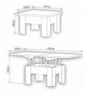 Стол-трансформер Нобиле СТр-1+ко в Уфе - ufa.mebel24.online | фото 2