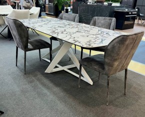 Стол VICENZA 220 BULGARI WHITE, керамика / белый, ®DISAUR в Уфе - ufa.mebel24.online | фото 2