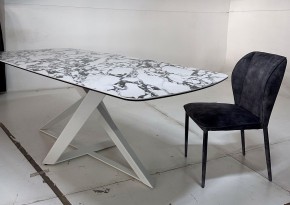 Стол VICENZA 220 BULGARI WHITE, керамика / белый, ®DISAUR в Уфе - ufa.mebel24.online | фото 4