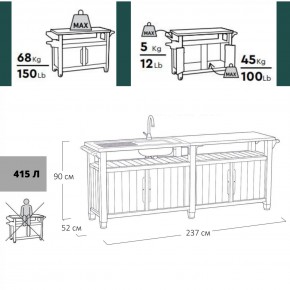 Столик для барбекю 415 Л (Unity Chef 415 L) графит в Уфе - ufa.mebel24.online | фото 2
