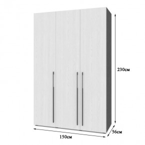 СТОУН С32 Шкаф 3-х створчатый с ящиками (золотой дуб/графит) в Уфе - ufa.mebel24.online | фото 2