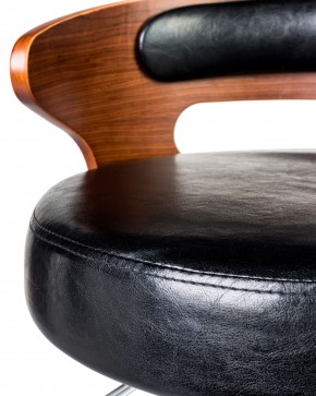 Стул барный DOBRIN FRED BLACK, коричневое дерево, чёрный в Уфе - ufa.mebel24.online | фото 6