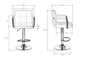 Стул барный DOBRIN KRUGER ARM, черный велюр (MJ9-101) в Уфе - ufa.mebel24.online | фото 11