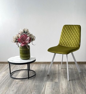 Стул DAIQUIRI BLUVEL-75 OLIVA / белый каркас, велюр М-City в Уфе - ufa.mebel24.online | фото 3