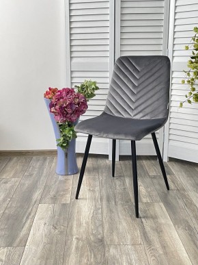 Стул DUKE BLUVEL-14 GREY, велюр / черный каркас М-City в Уфе - ufa.mebel24.online | фото 4