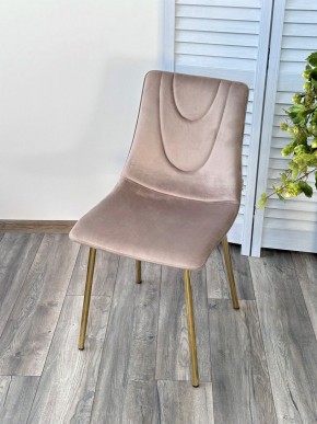 Стул ELLI BLUVEL-40 Бежевый, велюр / золотой каркас М-City в Уфе - ufa.mebel24.online | фото 3