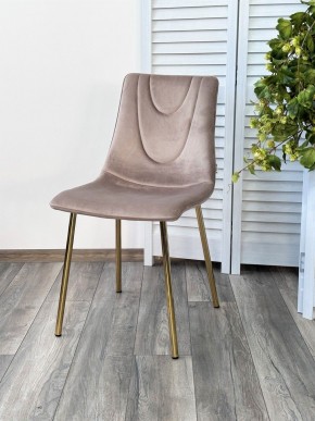 Стул ELLI BLUVEL-40 Бежевый, велюр / золотой каркас М-City в Уфе - ufa.mebel24.online | фото 4