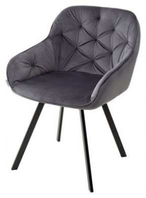 Стул GALE 360 град. поворот. BLUVEL-14 GREY, велюр/ черный каркас, М-City в Уфе - ufa.mebel24.online | фото 1