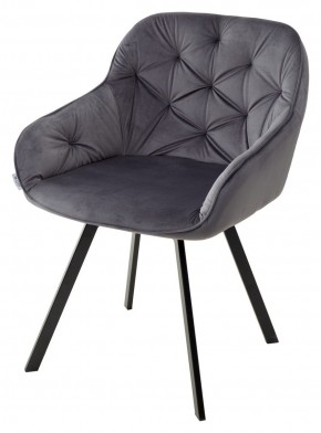 Стул GALE 360 град. поворот. BLUVEL-14 GREY, велюр/ черный каркас, М-City в Уфе - ufa.mebel24.online | фото 4